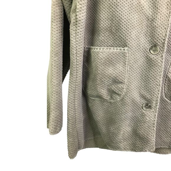 PJ Salvage Long Cardigan Womens Size Medium Gray Long Sleeve Soft Fleece NWT - Picture 5 of 10